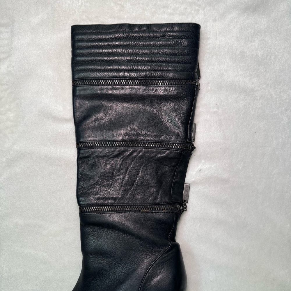 Fabulous Y2K Geren Ford Convertible Leather Stiletto Boots w/ a Grunge Punk Vibe - Picture 10 of 15